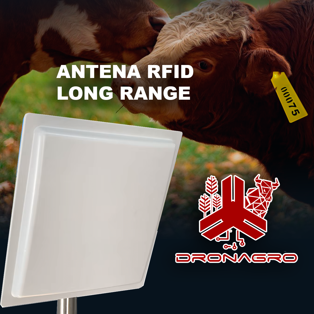 Antenas RFID/UHF – hasta 20 m de lectura autónoma.