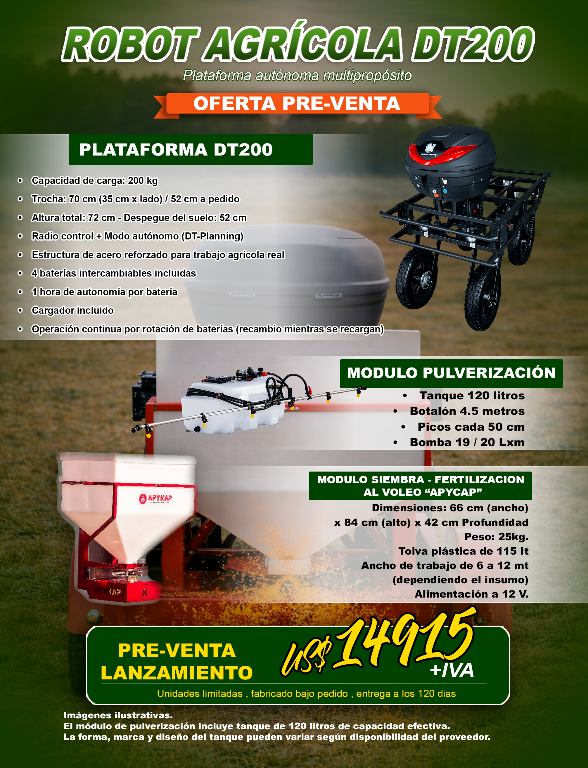 ROBOT AGRÍCOLA DT200 – Conjunto Completo Multipropósito